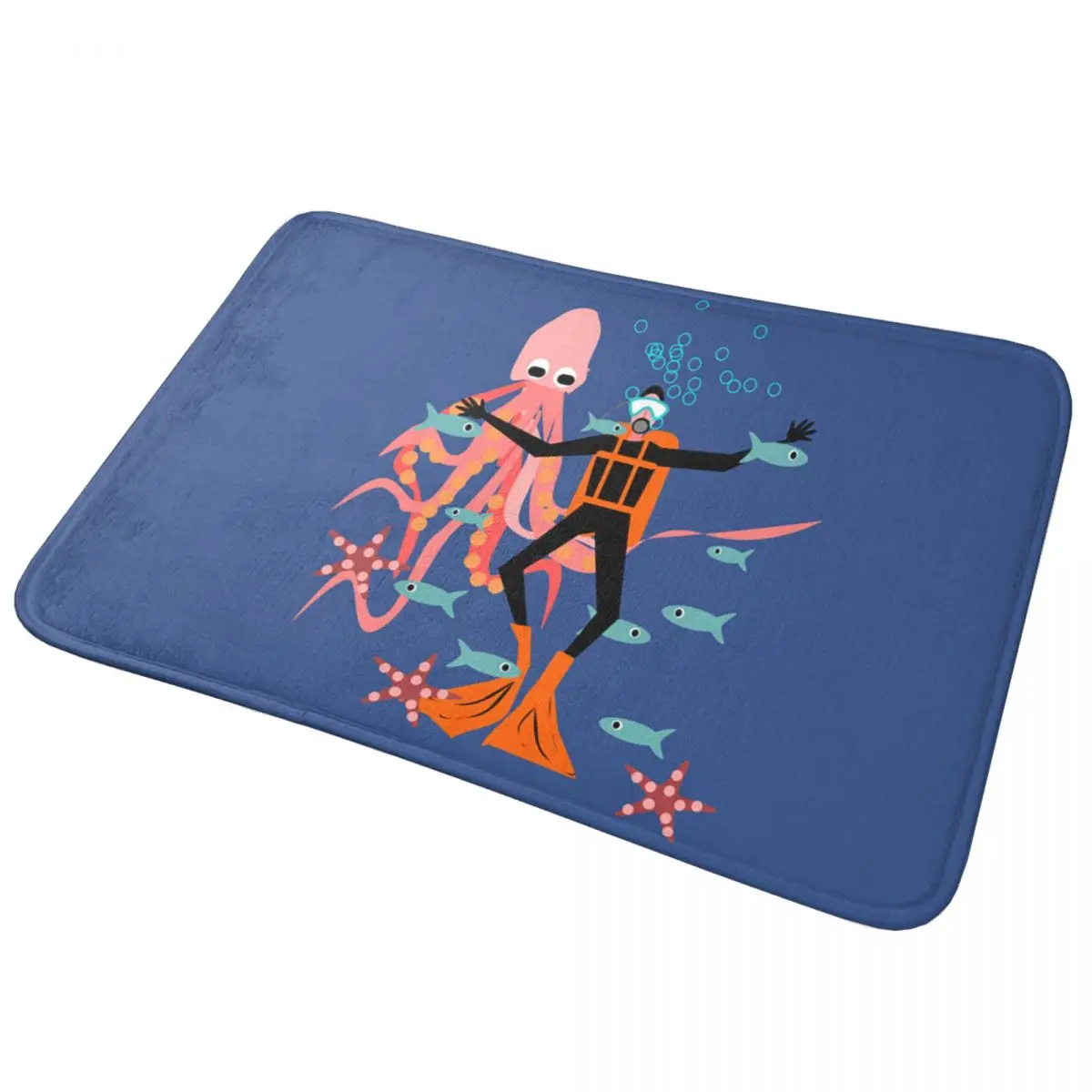 Dive Scuba Diving Diver Underwater Adventure Anti-slip Doormat Floor Mat Carpet Rug for Kitchen Entrance Bedroom Footpad Mats