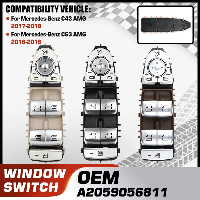 

Car Power Window Switch For Mercedes-Benz C43 AMG 2017-2018 Mercedes-Benz C63 AMG 2016-2018 Mercedes-Benz C63 AMG S 2015-2018
