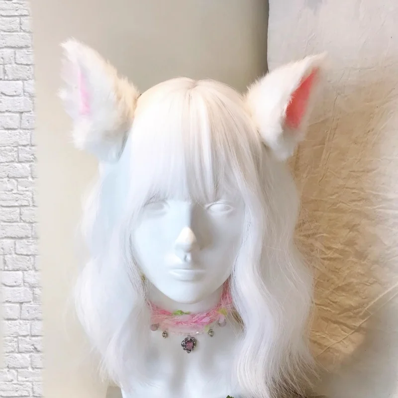 2025 New Anime Lolita Plush Cat Ear Hairpins Cute Cosplay Faux Fur Fox Ears Hair Clip Halloween Hair Clip Party Props