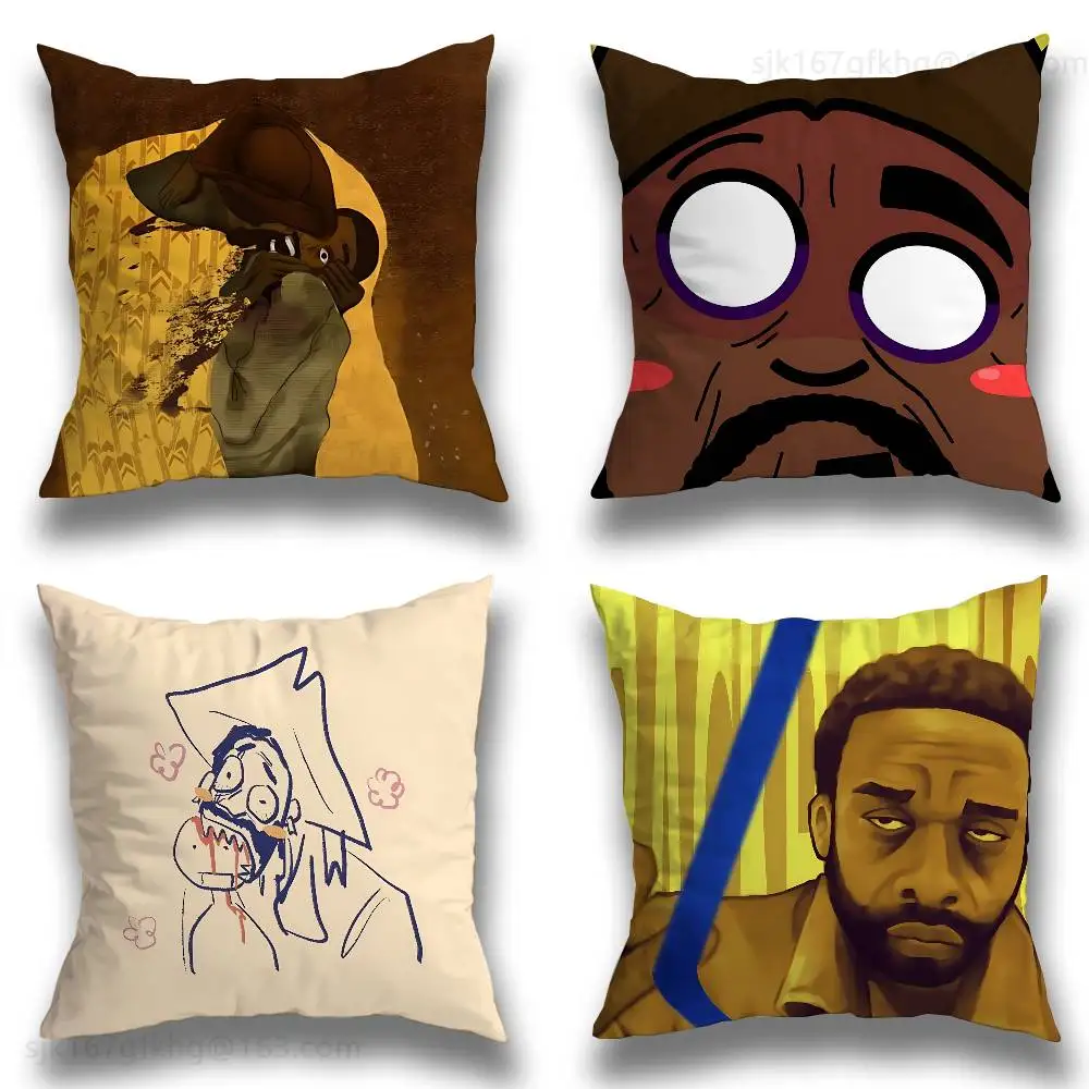 C-Captain Clark Pillow Case Anti-dustmite Pillowcase Invisible zipper silky short plush Sofa cushion cover
