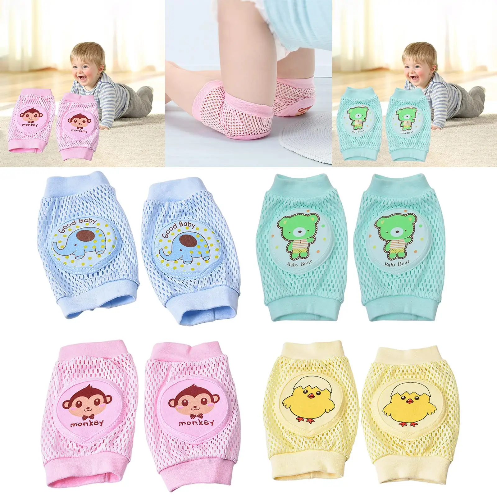 

Crawling Knee Pads Protective Pads Anti-Slip Knee Pads for Toddlers Boys Girls