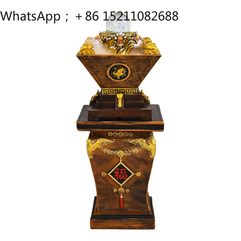 SCYfeng shui wheel cornucopia lucky ornament opening gift company office fountain living room flowing water circulation ornament