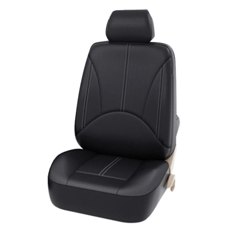 Leather Car Seat Cover Set Breathable Vehicle Seat Cushion Full Surround Cover for Car Compatible with Fit 5-Seat Auto