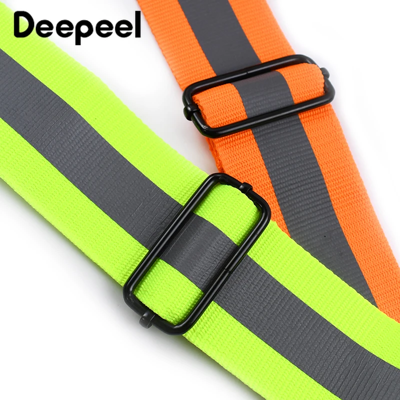 Deepeel 5*110 cm Uomini Adulti Bretelle X Tipo 4 Clip Bretelle Cintura Fluorescente Regolabile Lavoro Sospensorio Maschile Cintura Larga Elastica