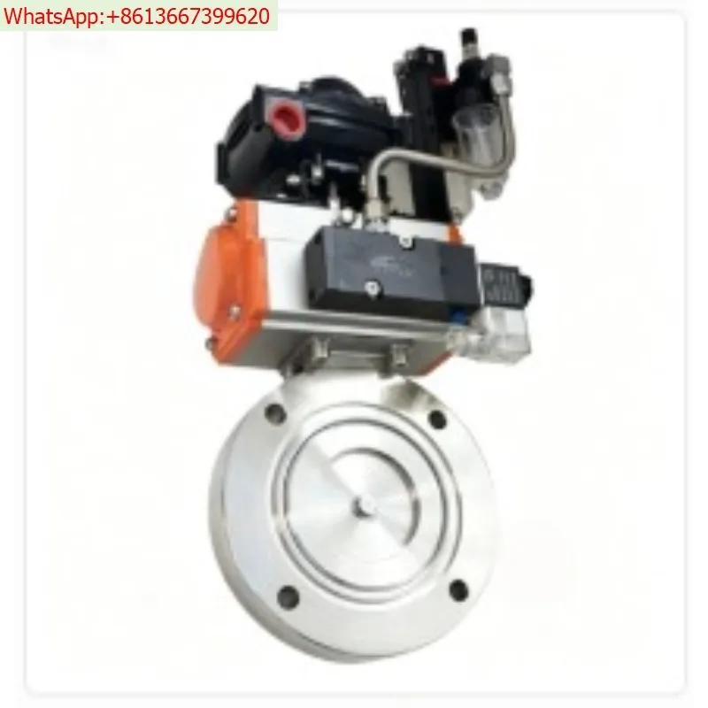Energizing Pneumatic High Vacuum Butterfly Valve 304 Stainless Steel GIQ Negative Pressure Valve Wafer Flange Stainless Steel