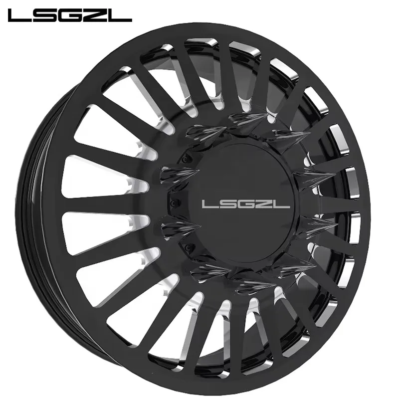 High-end customized deep concave forged alloy wheel hub, multi-inch single-piece sport rims, 5×3 PCD, gold polished finish