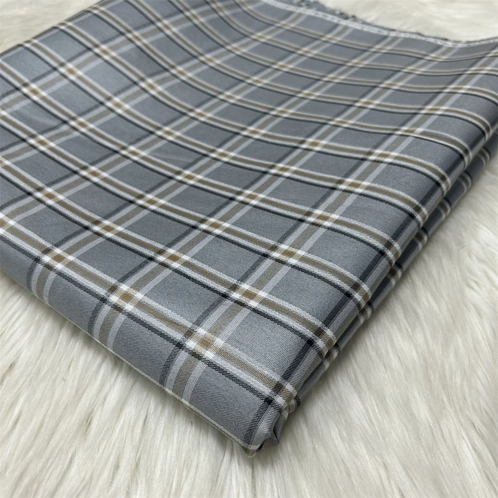 2022 الأفريقي 5 ياردة السيناتور ارتداء الرجال قماش بدلات Ripstop نمط النسيج للرجال الخياطة قميص لينة أكمام الملابس المواد