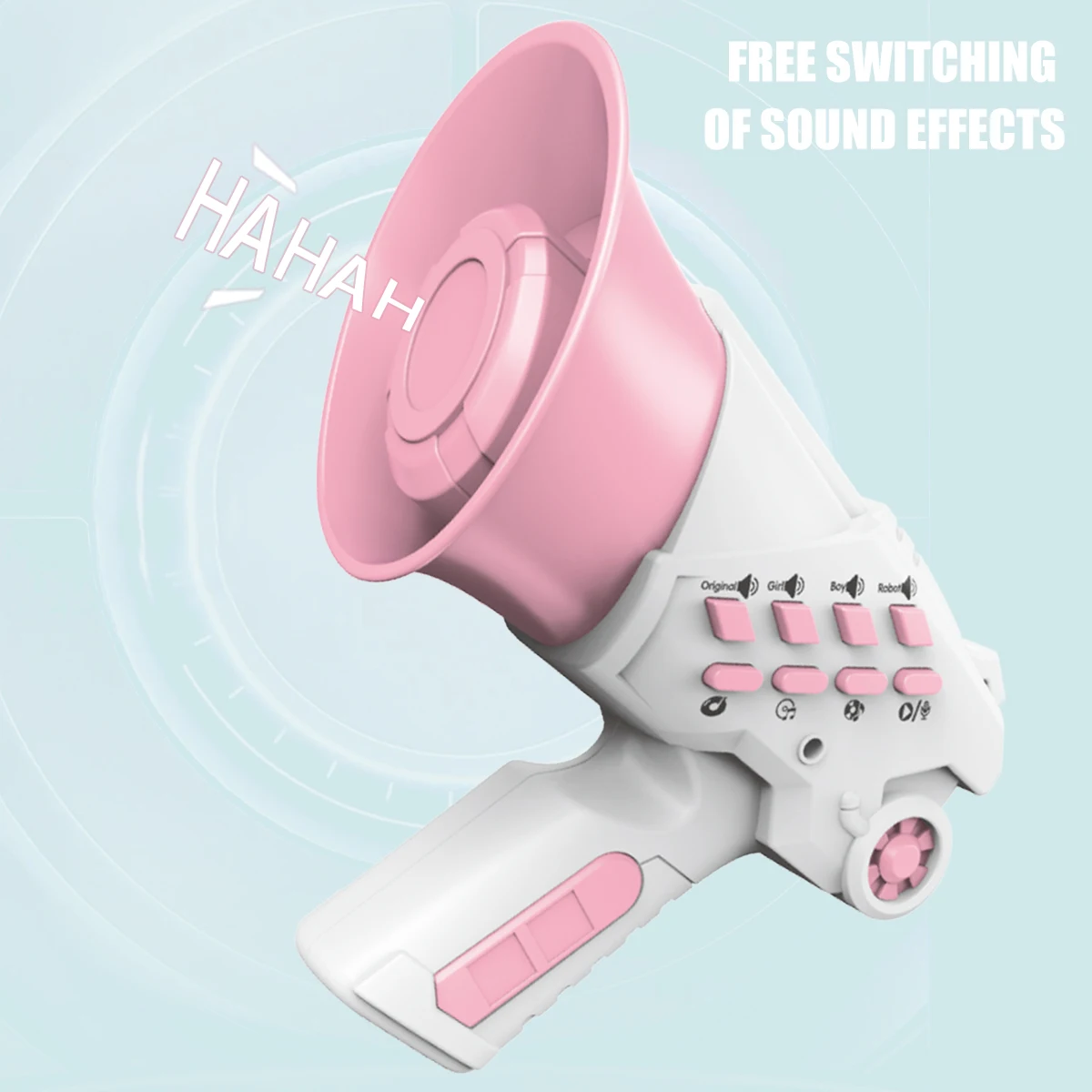 Draagbare megafoon luidspreker sirene Bullhorn speelgoed, Smart Multi Voice Changers speelgoed Funny Party Prank handheld luidspreker megafoon