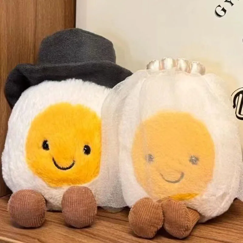 

Soft Boiled Eggs Fashion Creative Wedding Pendant And Lovely Smile Happy Doll Wedding Gifts Home Decoration Holiday Kids Gift