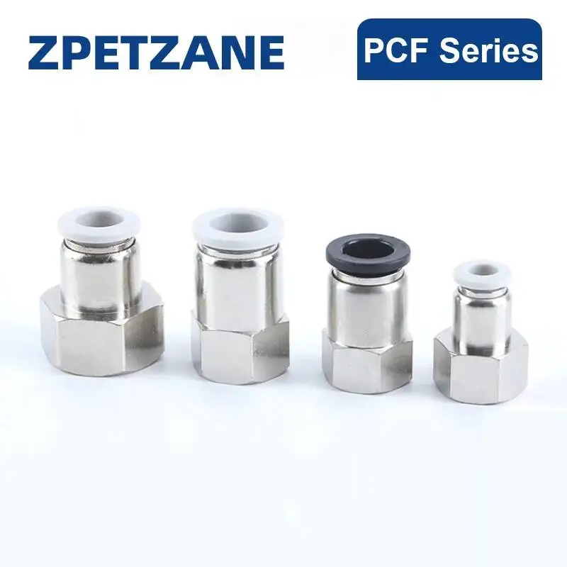 Pneumatic Components PCF6-01 PCF6-02 PCF8-02 Connectors Female Straight One-Touch Quick Release Fitting