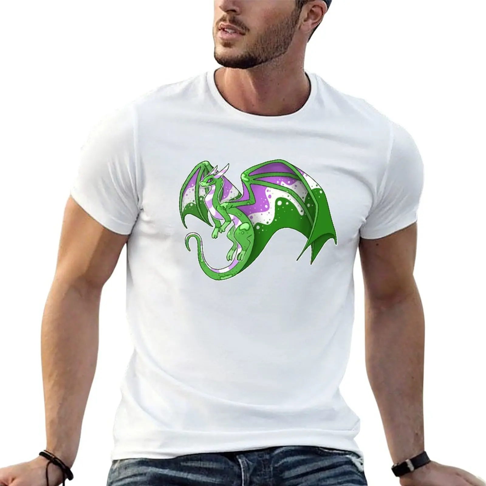 Genderqueer Dragon Friend T-Shirt Big and Tall Loose Fit T-Shirt