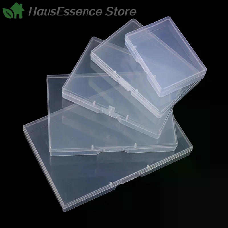 ※Transparent Plastic Box Rectangular Translucent Packing Storage Organizer Case Dustproof Durable Strong Jewelry