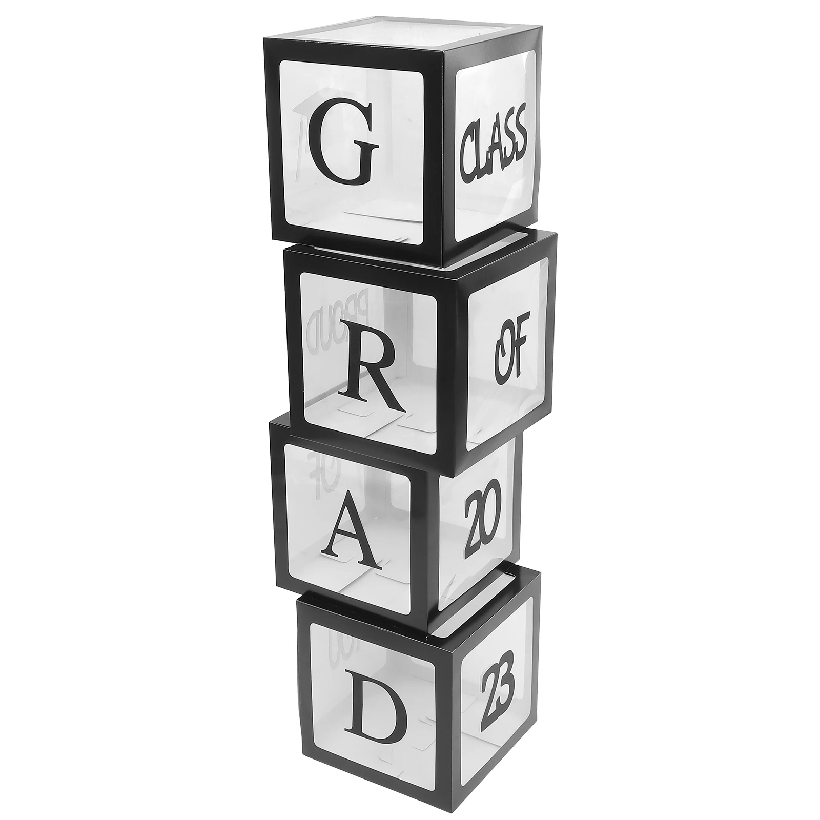 

1 Set Graduation Box 2023 Grad Party Decoration Boxes For Graduation Party Supplies Transparent Balloon Storage Case Reusable