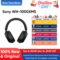 Sony WH-1000XM5 Wireless Noise Canceling Headphones 30 Hour Battery Integrated Processor V1 Soft Fit Leather 4 Microphones Black