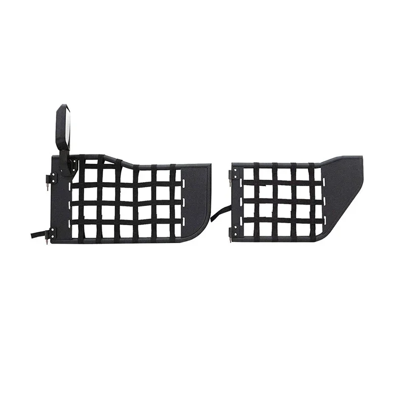 

Stylish Design Rugged Grid Shaped Tubular Steel Doors with Rear-View Mirror for Jeep Wrangler JL/JT 2018-2023