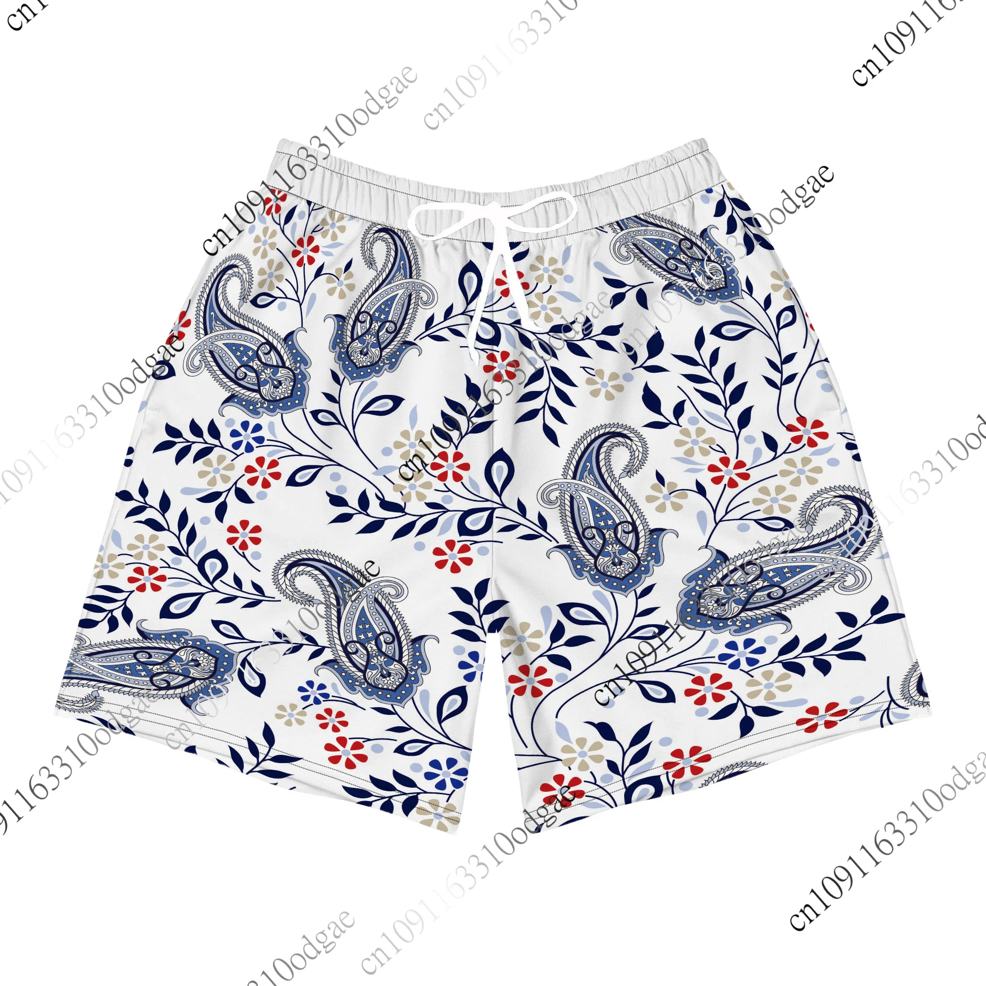 

Мужские пляжные шорты с принтом цветов пейсли, летние Гавайские шорты для плавания и серфинга, повседневные уличные мужские брюки, дышащие шорты для мужчин