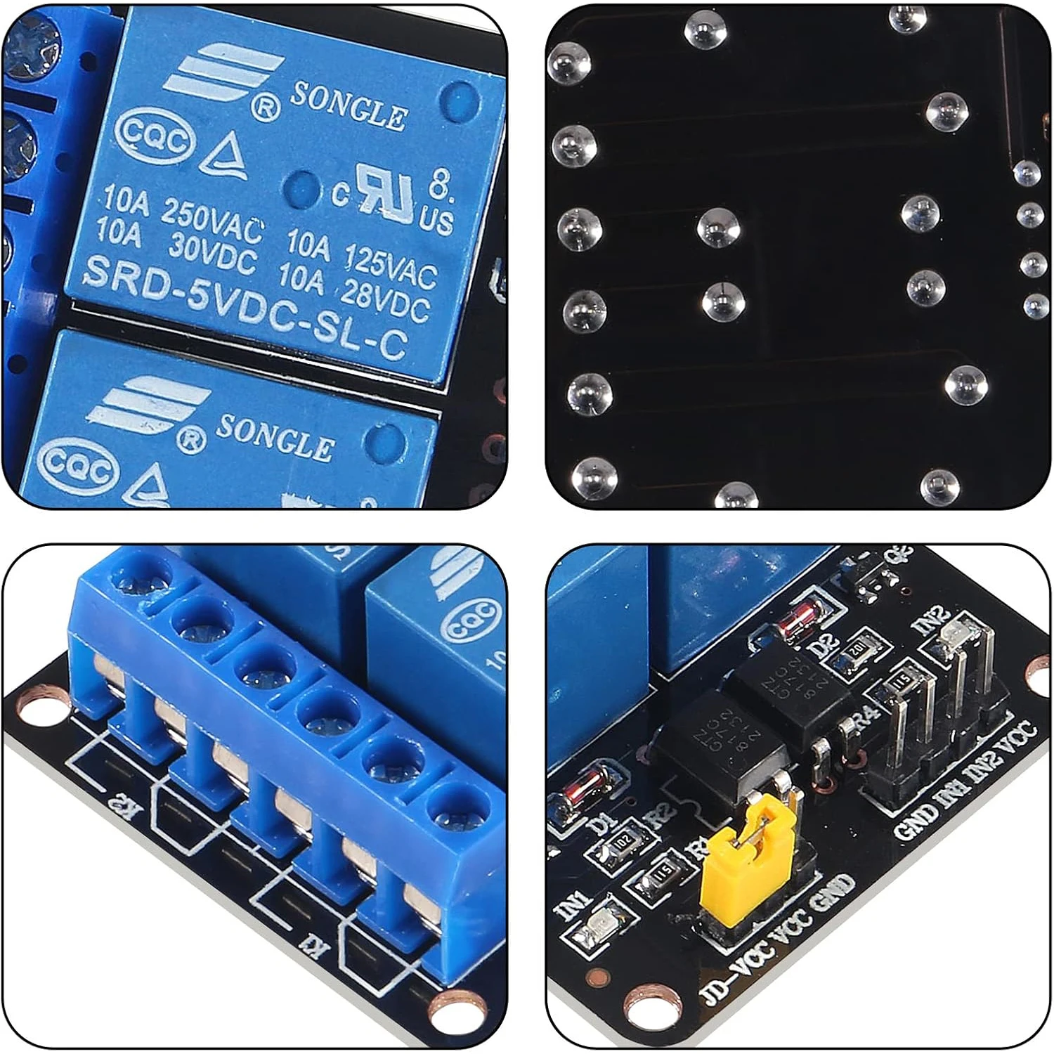 5pcs 5V 2 Channel 5V Relay Module with Optocoupler Low Level Trigger Expansion Board Compatible with R3 MEGA 2560 1280 DSP ARM