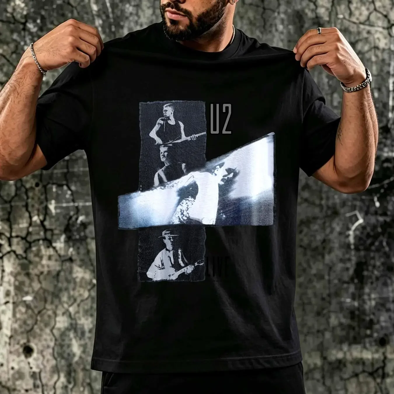 washed T Shirt Vintage U2 Joshua Tree Tour Concert 1987 U3804 vintage Washed streetwear Soft Versatile Casual Breathable