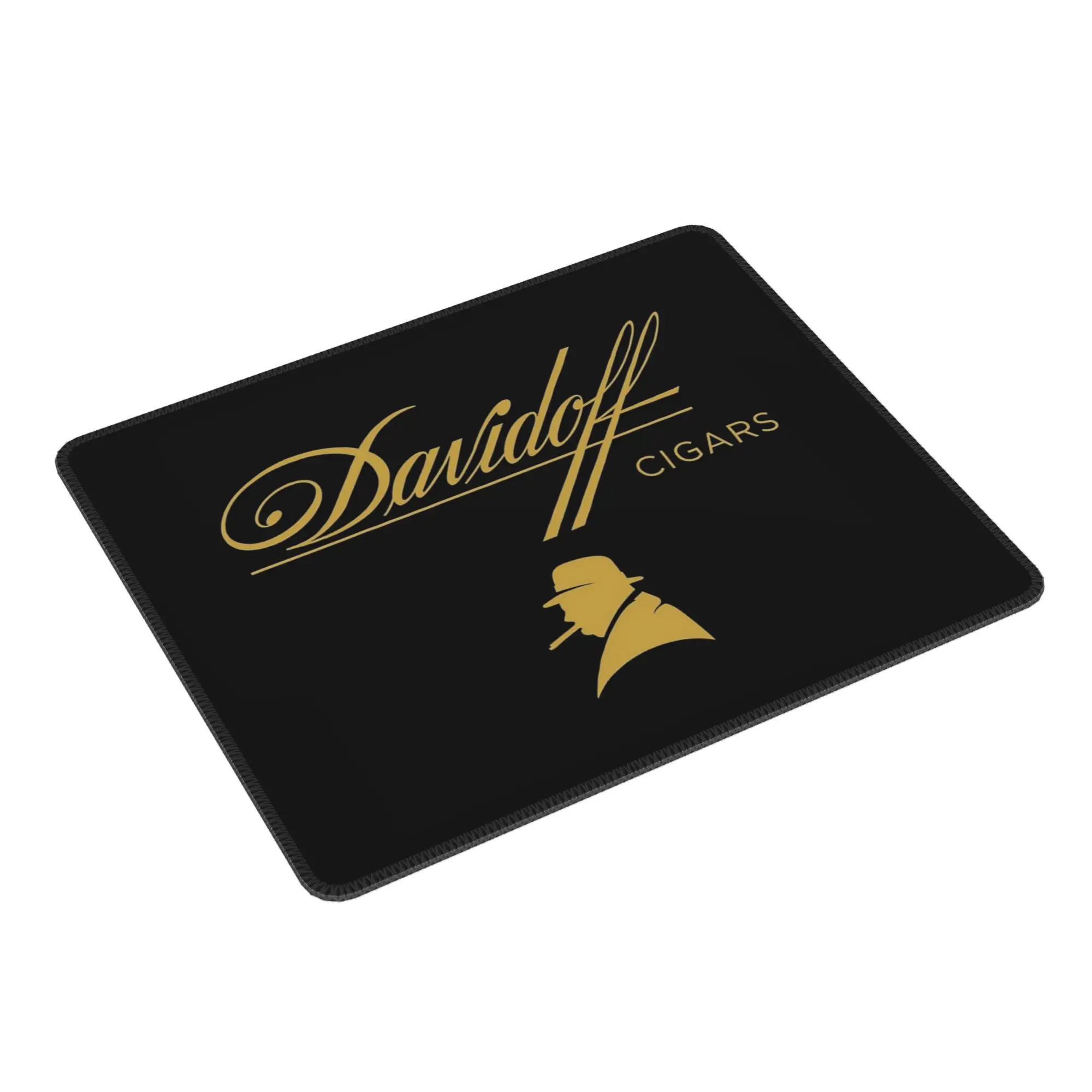 

Черный коврик для мыши Davidoff Cigars, коврик для компьютерной клавиатуры, коврик для мыши, игровой коврик для ноутбука, офисные аксессуары, настольные коврики