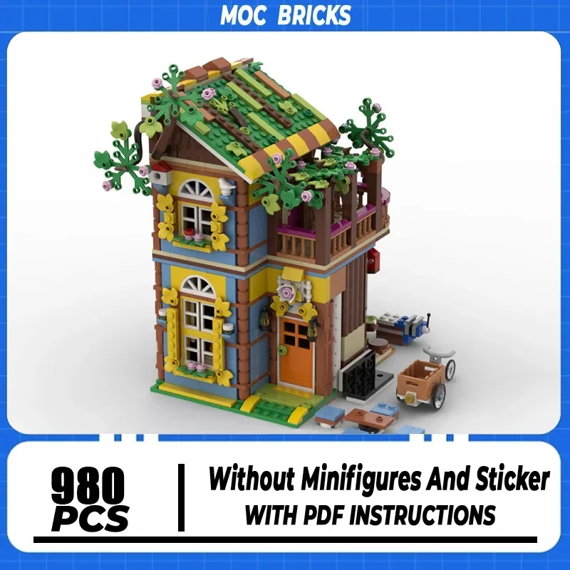 Moc Building Block Modular Beekeeper's Shop Model Technology Brick DIY Assembly City Street View Toy For Holiday Gift