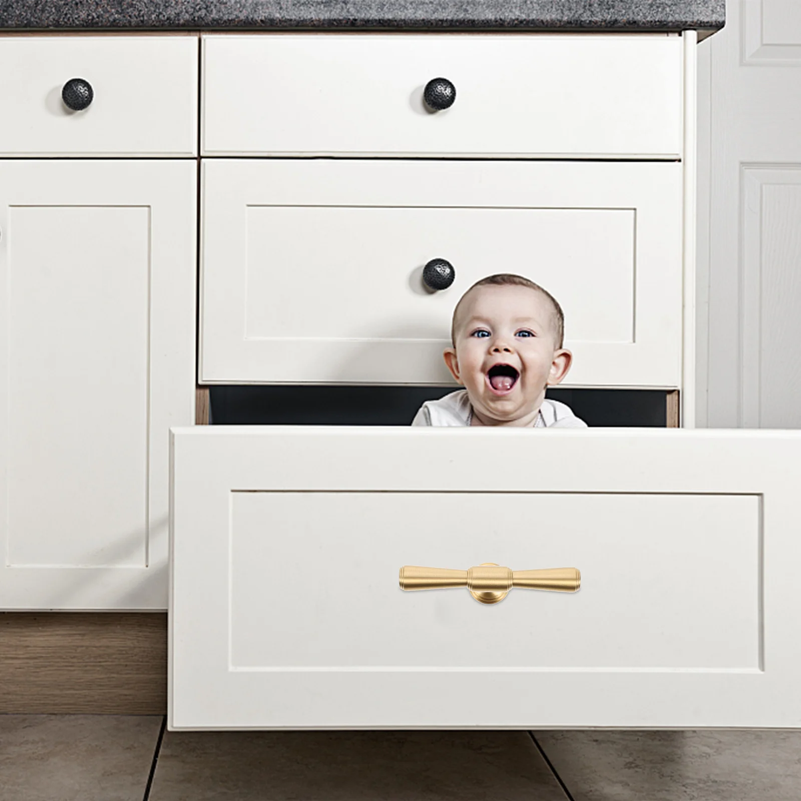 

2Pcs Solid Brass Full Bar Pull Handles Smooth Surface Single Hole Drawer Cabinet Wardrobe Furniture Hardware Kitchen