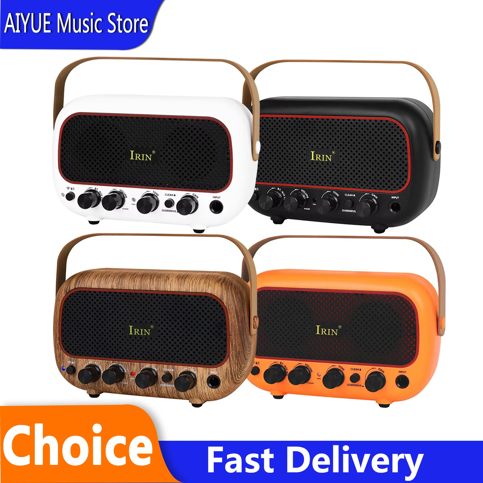 

IRIN Amplifier MY-01 Bluetooth Audio AMP Portable Speaker Electric Guitar Mini Amplifier 5W Output Electric Guitar Accessories