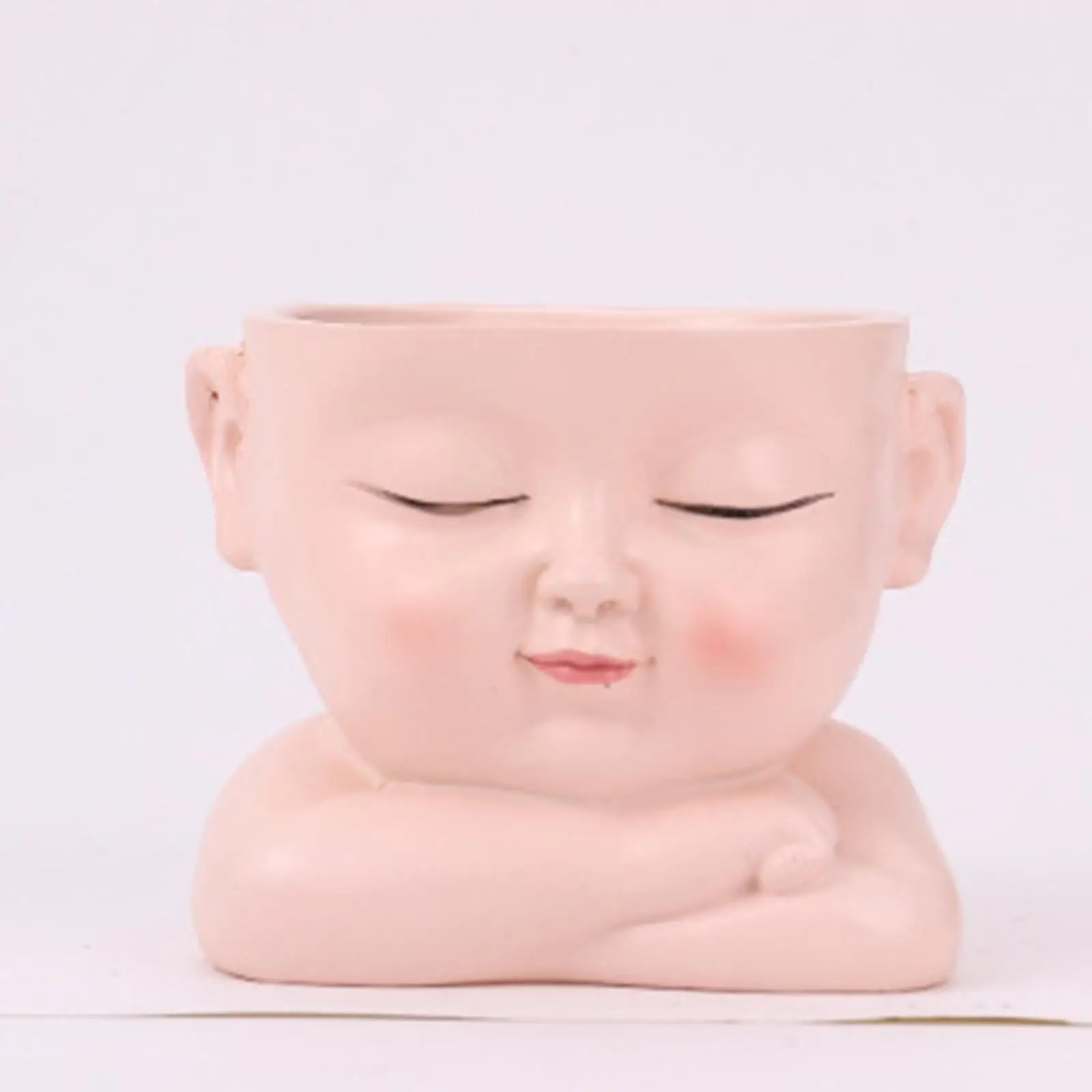 

Креативный цветочный горшок из смолы, кашпо для лица, милый контейнер для растений, скульптура для украшения домашнего офиса, спальни