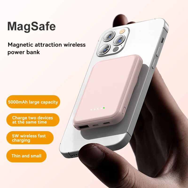 

Magnetic power bank 15W Wireless Charging 50000mAh Mini Magnetic Fast Charge For iPhone 14 13 12 Pro Max Portable Power bank