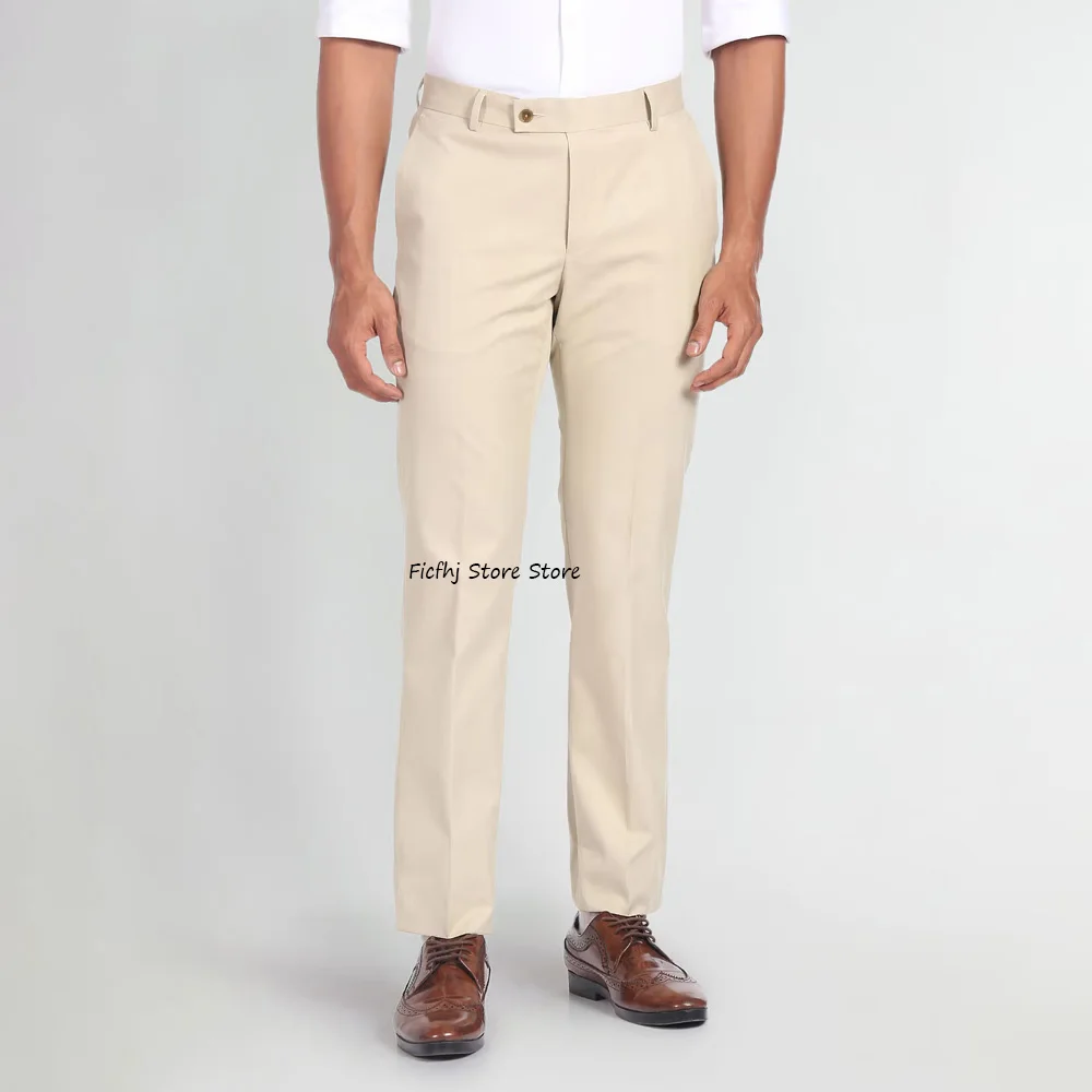 

Мужские брюки для делового стиля, прямые, зауженные, из полиэстера, однотонные, для работы, пошитые на заказ