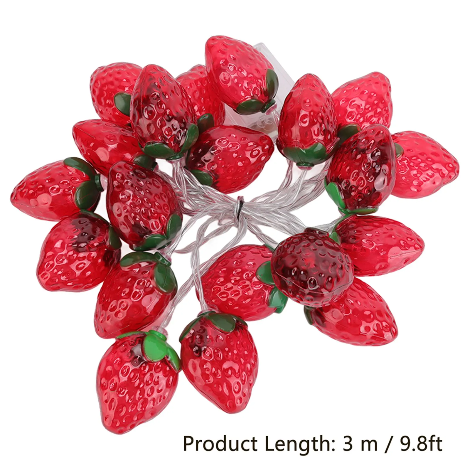 Imagem -06 - Bateria Operado Fruit String Lights Strawberry Lamp Casamento Aniversário Festas de Natal 9.8ft 20leds