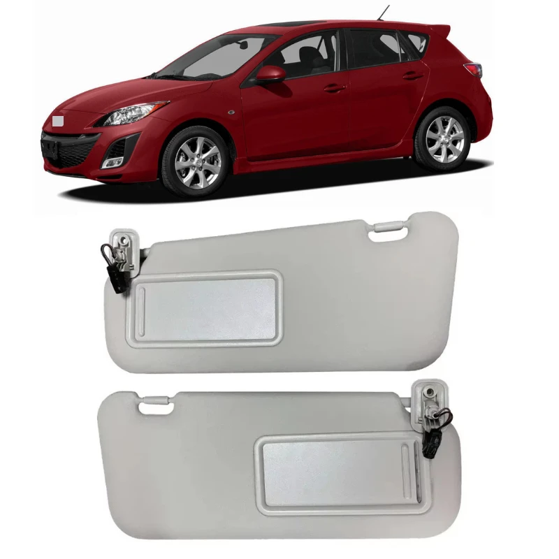 

Sun Visor No Light For Mazda 3 2010 2011 2012 2013 Gray Left driving side Right Passenger Side Replaces BBM2-69-320C-75