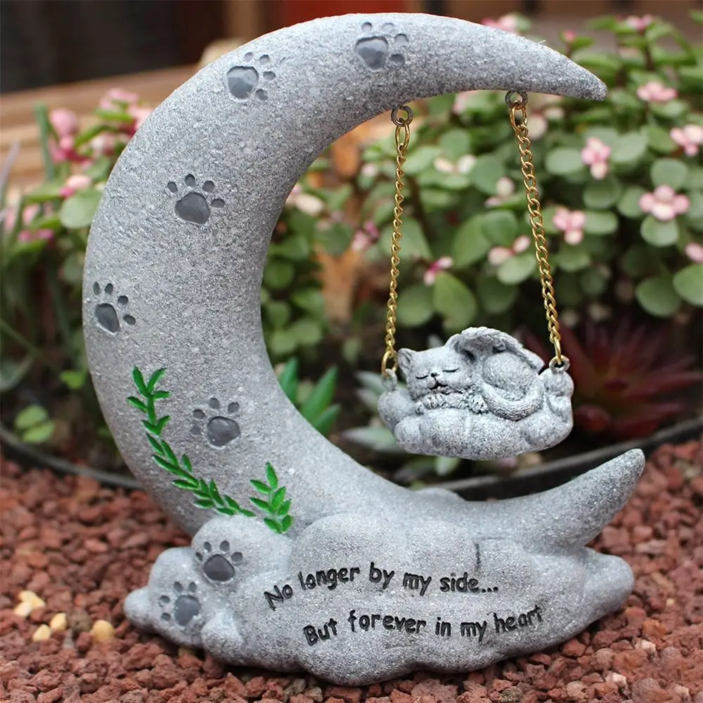 for Cats Sleeping Pet Cat Memorial Statue Resin Cat Passing Away Bereavement Gifts Pet Memorial Stone Bereavement Gifts