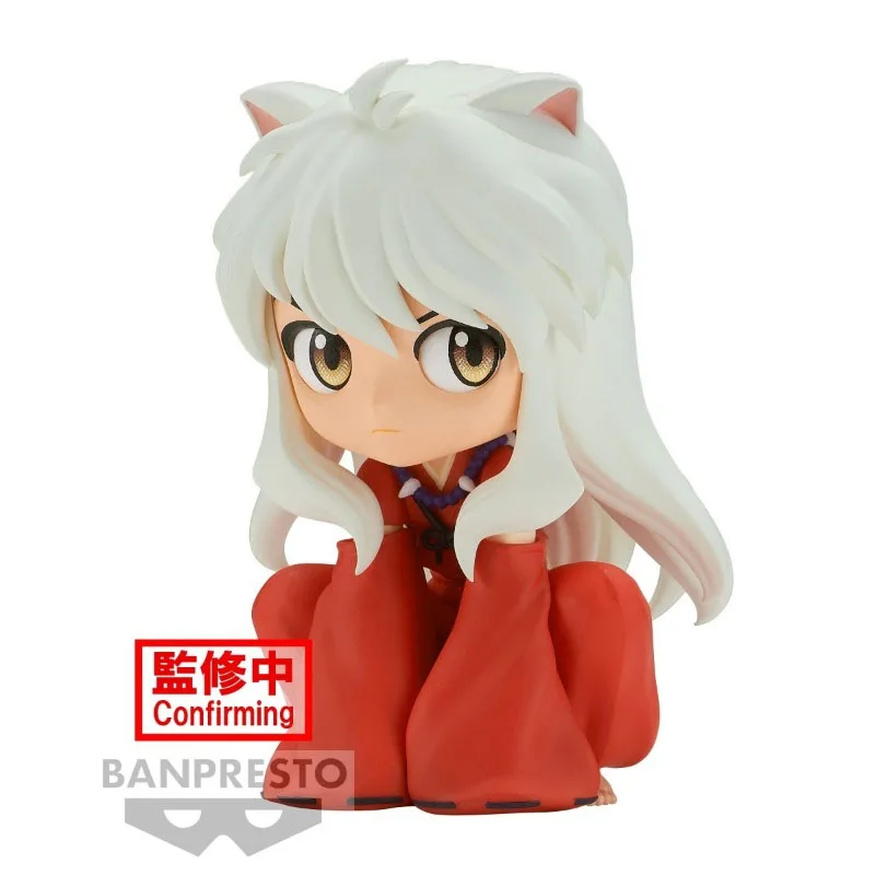 Bandai Original Sitting Series Q posket Inuyasha Anime Figure Inuyasha A B Action Figure Toys For Boys Girls Kids Children Gifts