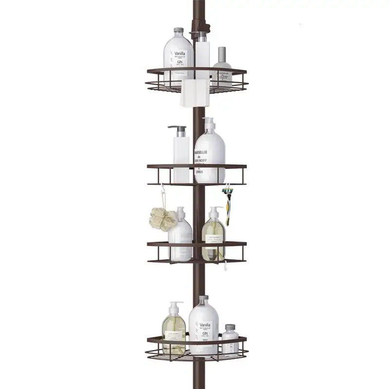 

Cross-border bathroom corner rack, stainless steel storage multi-layer towel rack, corner four-layer top-notch