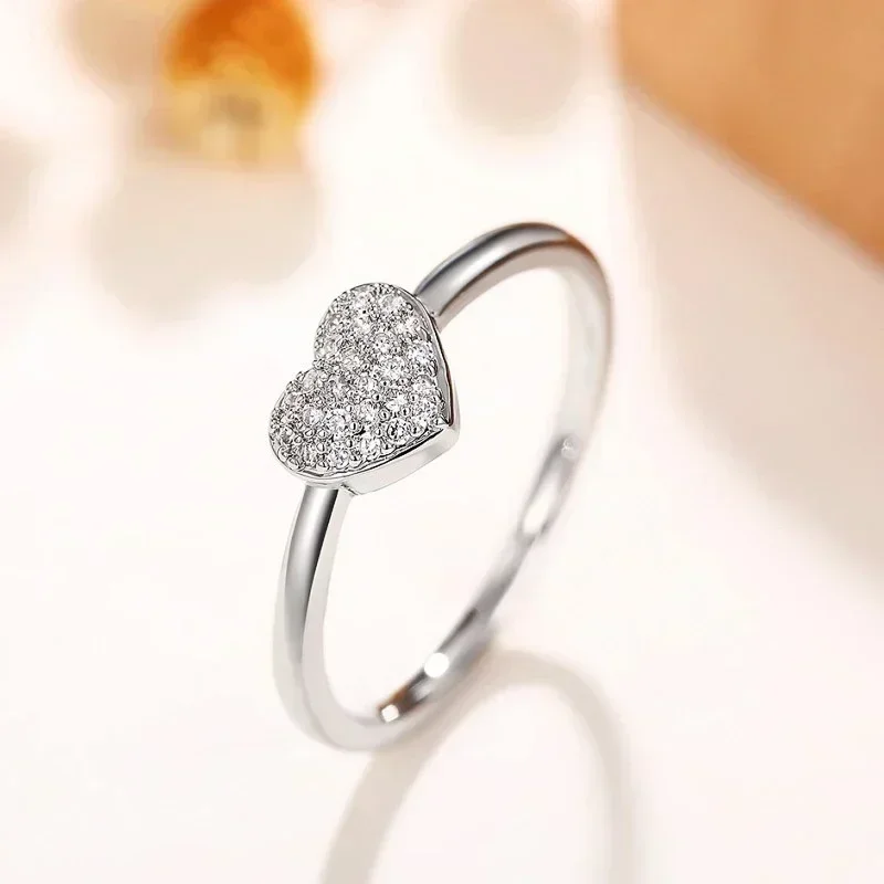 Attending A Banquet, Eternal Love, Bride's Wedding, Sparkling Zircon Ring, New Personalized High-end Minimalist Couple Jewelry