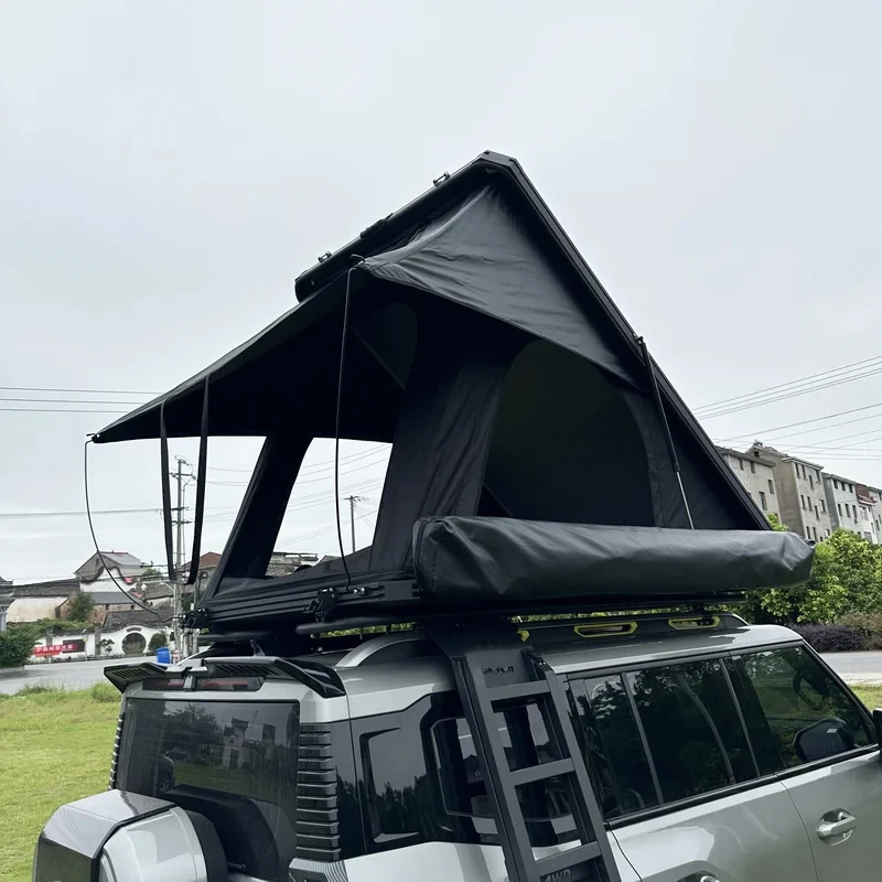 

Outdoor Camping Triangular Hard-Aluminum Alloy Rooftop Tent — Single-Bedroom Configuration