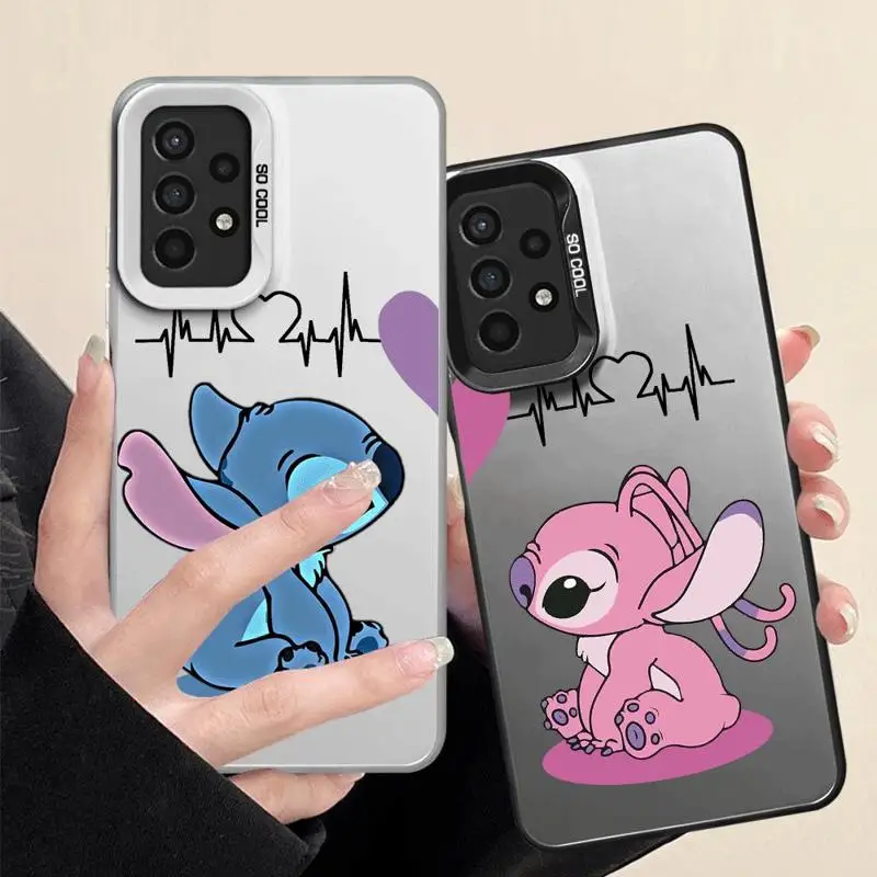 Phone Case for Samsung Galaxy A15 A25 A52 A72 A51 A71 4G A73 A55 A54 A53 A52s 5G Silicone Soft Shell Disney Stitch Cartoon