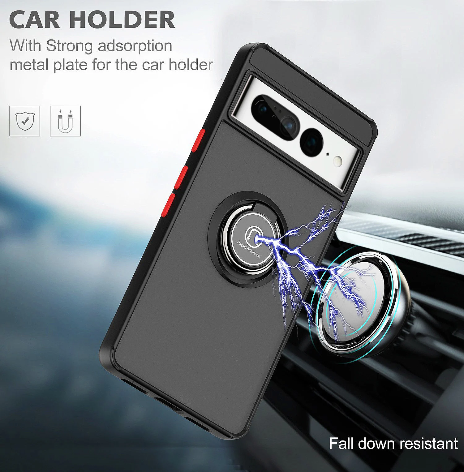 For Google Pixel 7 Pro Case Hard PC With Ring Stand Shockproof Protective Back Cover Case For Google Pixel 7 6 Pro Pixel7 shell