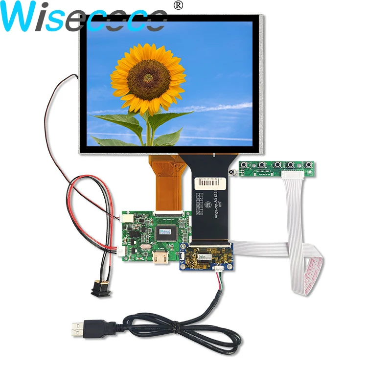 8 inch 800*480 AT080TN52 lcd display screen capactive touch panel  Driver Control Board