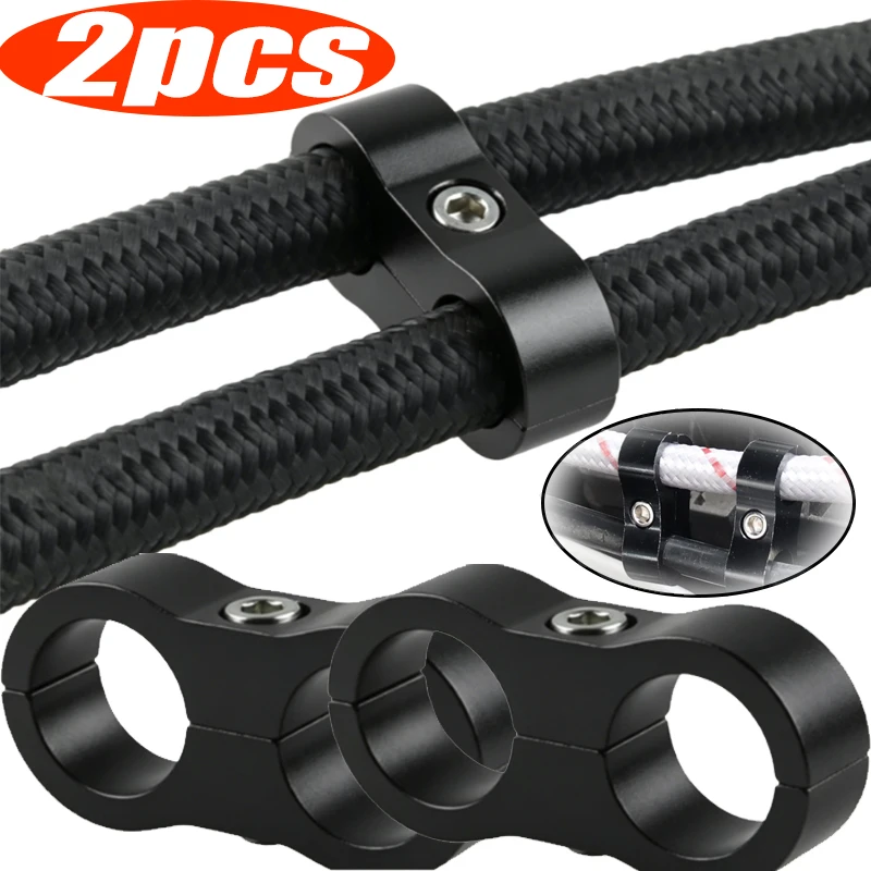 

Universal Oil Fuel Water Hose Tube Seprator Divider Clamp Aluminum Line Separator Kit Cable Clamp AN6 AN8 AN10 Billet 1/2pcs