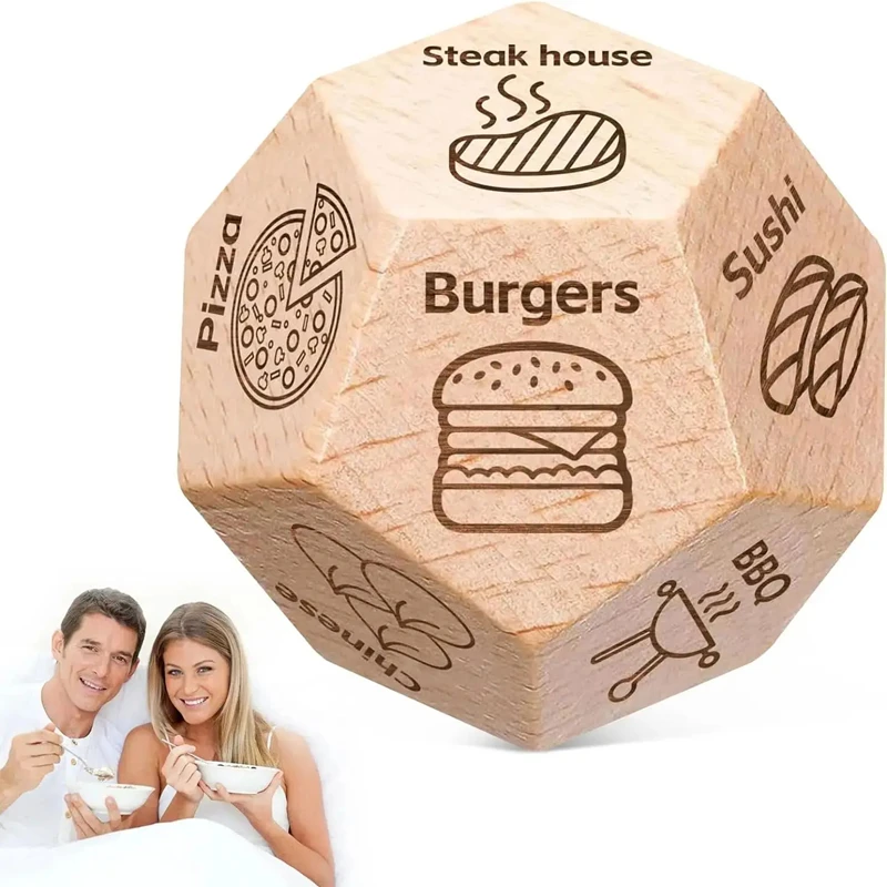 Dice for Her Him Couples Gift Food Movie Activity Decision Dice Games Christmas Birthday Valentines Day Gifts for Wife Husband