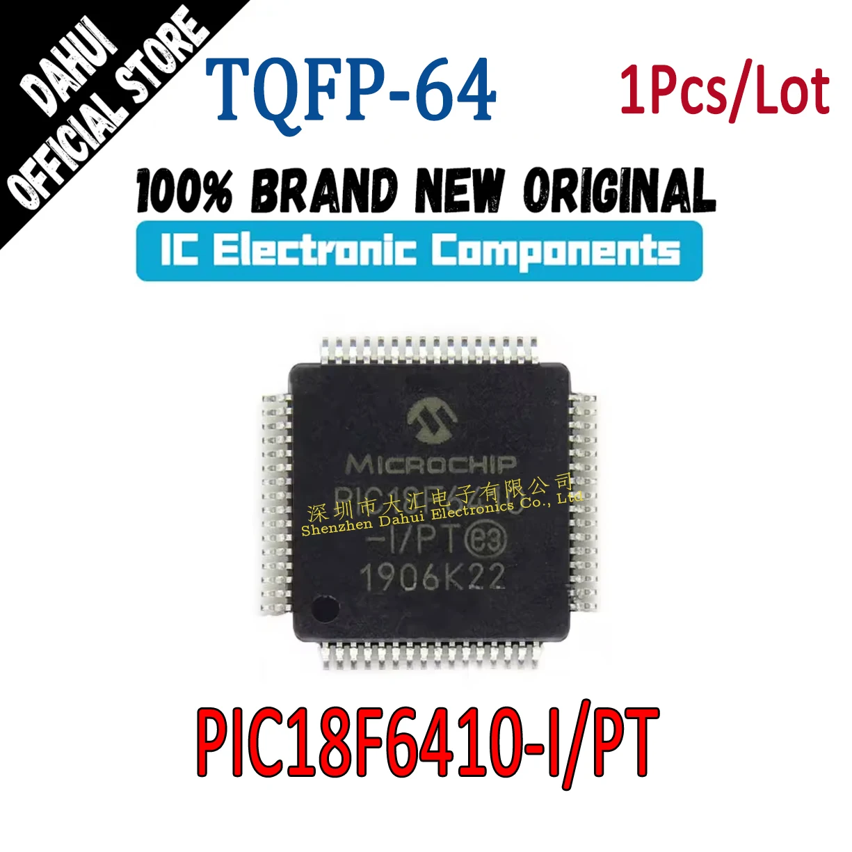 

PIC18F6410-I/PT PIC18F6410 I PT TQFP-64 Microcontroller chip IC new original