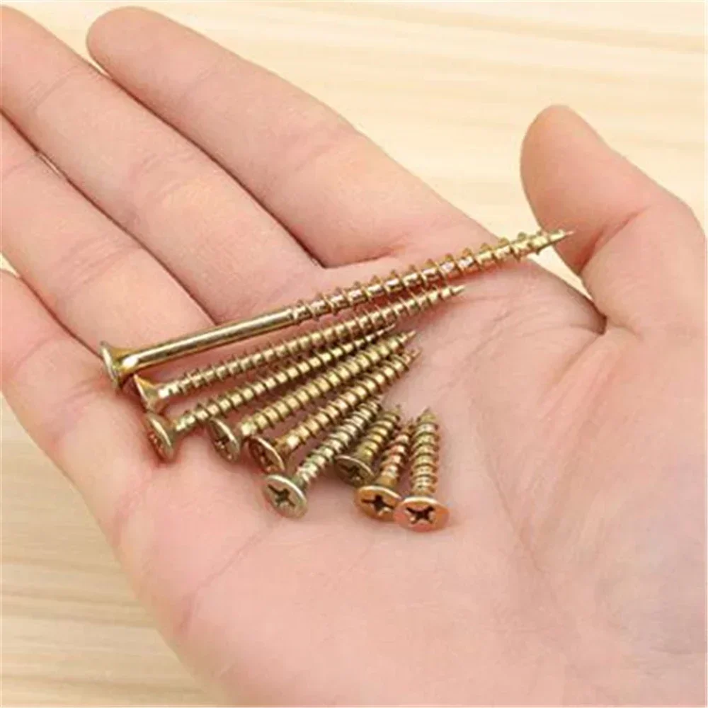 2027 For -Cross Self-Tapping Screw Flat Head Lengthened Woodworking 2027 For Furniture Hardware Screw Steel Hand Screw