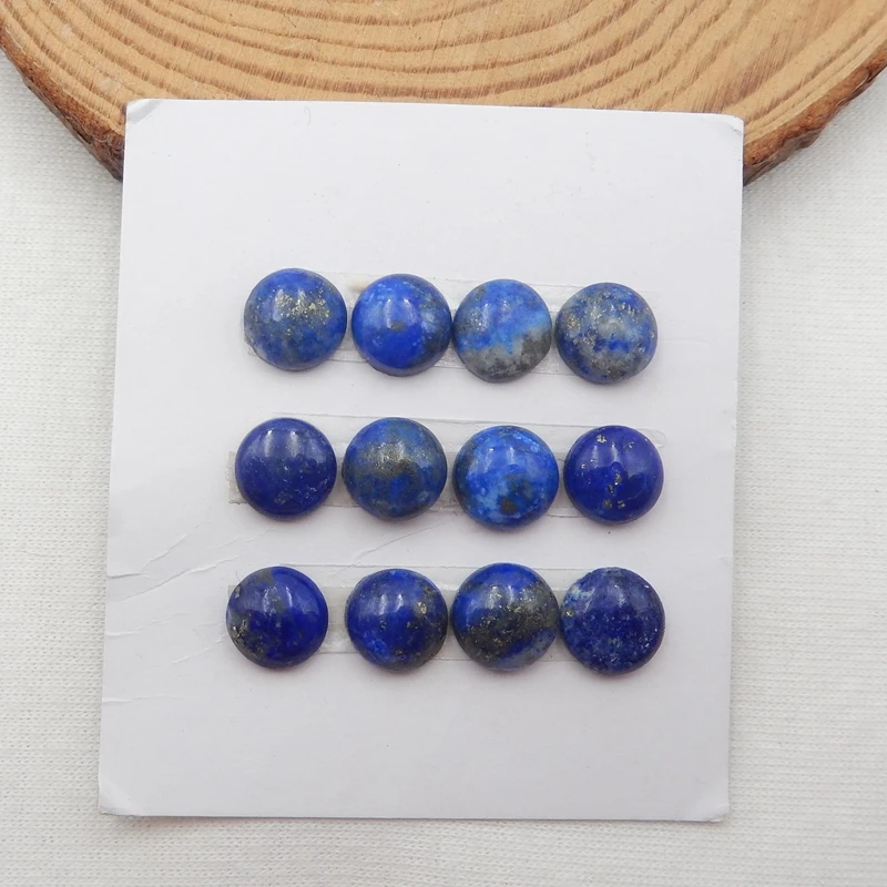 

Jewelry accessories birthday gift 16PCS Natural stone Lapis Lazuli Cabochons Beads,9x3mm8g