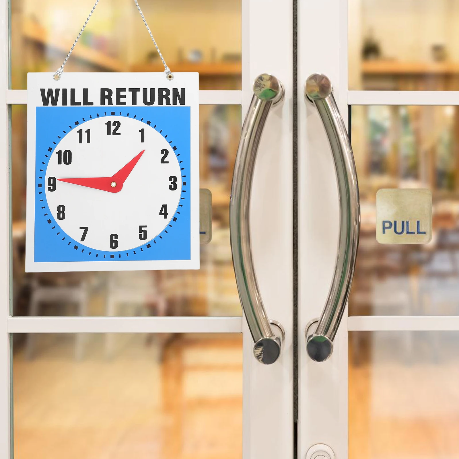 

2pcs Double Sided Pvc Door Sign Business Hours Indicator Open Closed Signboard Waterproof Reusable Hanging Chain For Store