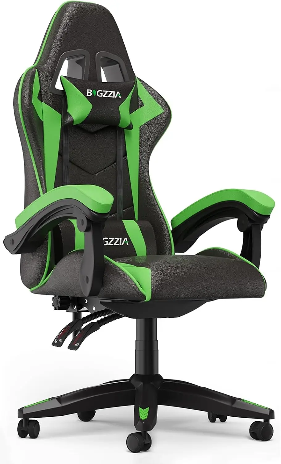 Gaming Chair, Comfortable Gamer Chair with Lumbar, High-Back, Green