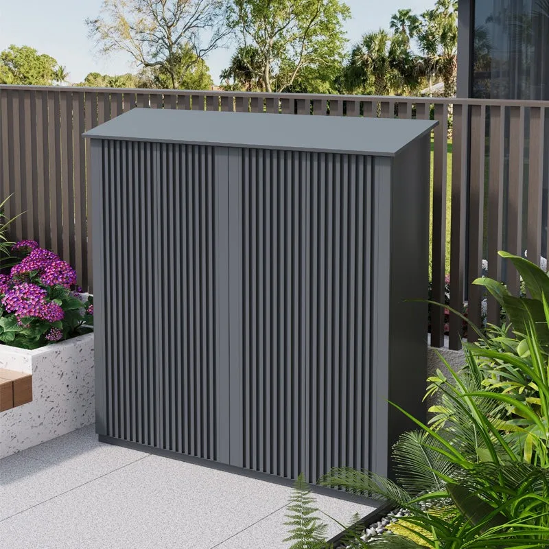 All aluminum alloy outdoor locker courtyard garden waterproof sunscreen outdoor storage tool cabinet console grille door