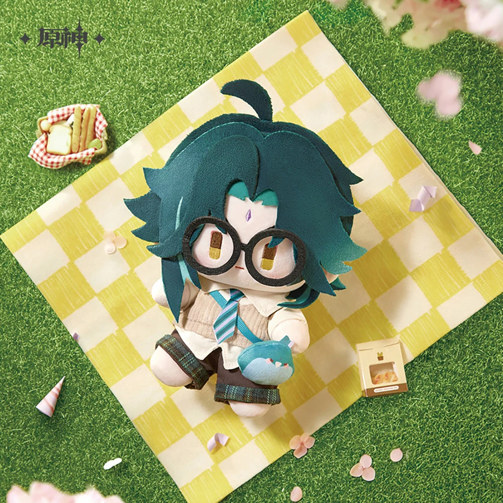 IN Stock Genuine Genshin Game Peripherals Plush Doll Venti Lyney Flins Anime Figure Action Model Toys Birthday Collect Gift