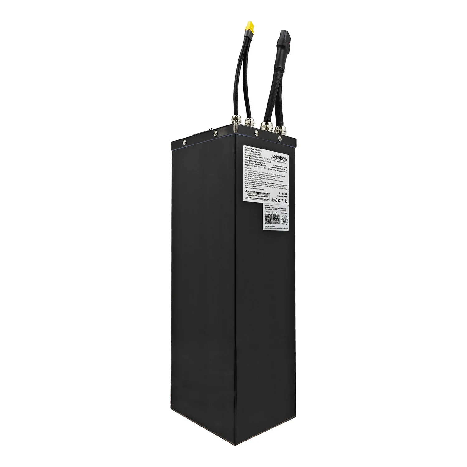 AMORGE 72V 40AH 220AMP 50AH 250AMP 42AH 340AMP Lithium Battery Pack with ANT Bluetooth BMS