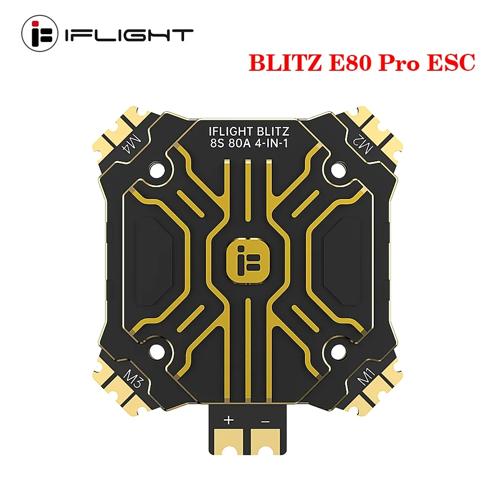 IFlight BLITZ E80 Pro 4-IN-1 ESC 80A 2-8S 35x35mm/Φ3mm Supports DShot DShot150/ 300/ 600/ MultiShot/ OneShot for RC FPV Drone